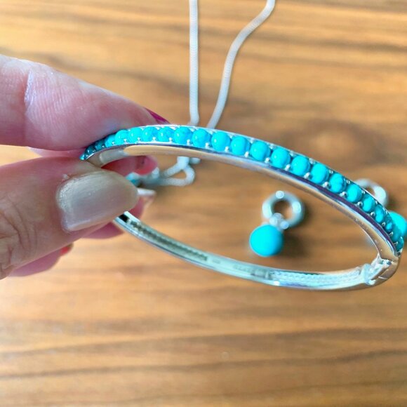 BRAND NEW Silver and Turquoise Jewelry set by Ti Sento Milano - Picture 7 of 10